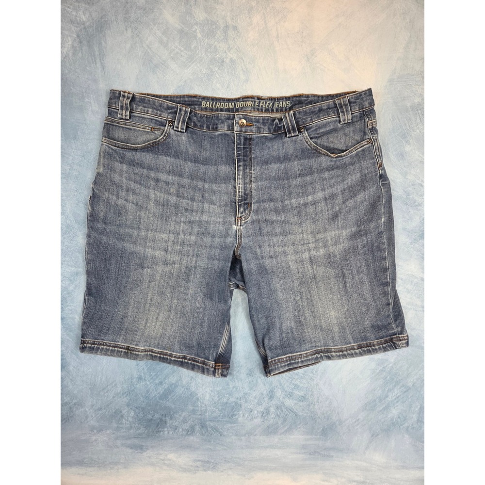 Duluth Ballroom Double Flex Men's Jean Shorts 46 Blue Relaxed Fit 11in Stretch